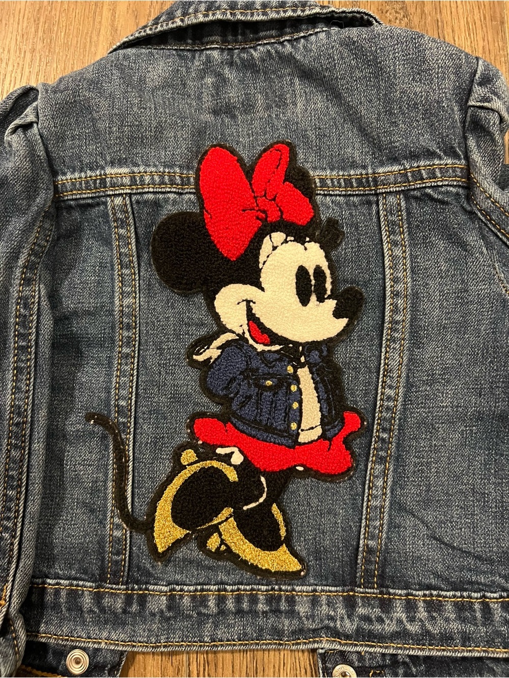 GAP Disney Girls Dark Wash Denim Jacket - Blue